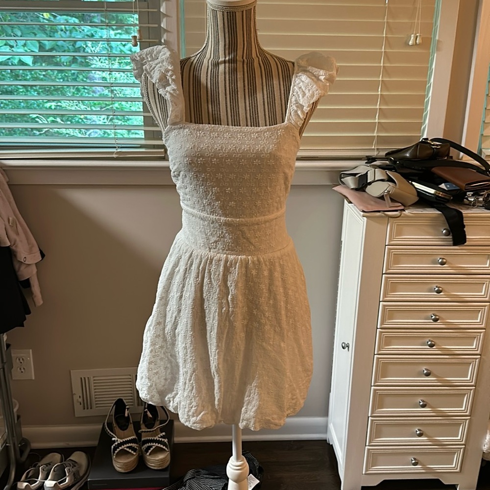 Altar’d state white backless mini dress